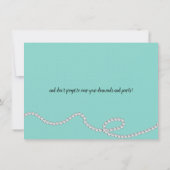 Carte Bride Bling & Glam Célébrer Douche Tiara Party (Dos)