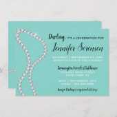 Carte Bride Bling & Glam Célébrer Douche Tiara Party (Devant / Derrière)