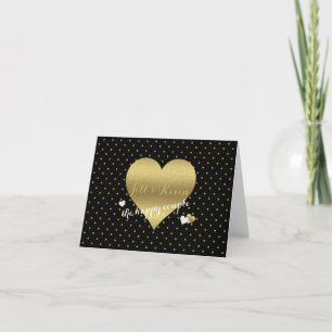 Carte Bride Co Black & Gold Wedding Party Note personnel