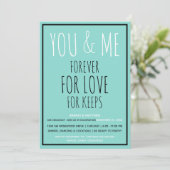 Carte Bride Co Forever You & Me Mariage Engagement Party (Debout devant)