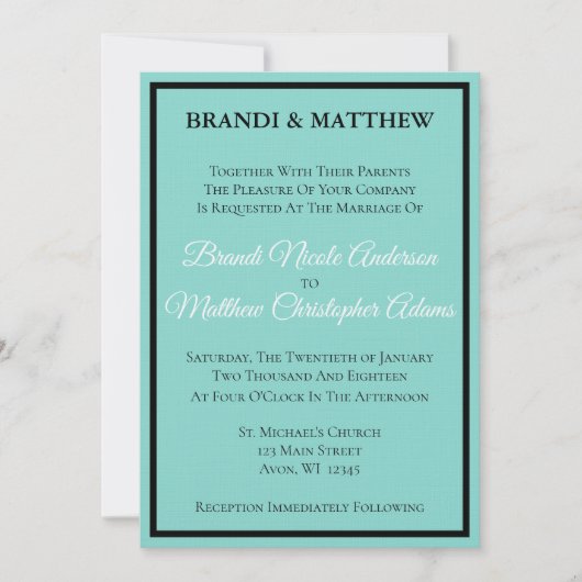 Carte Bride & Co Mariage Suite Cérémonie moderne (Devant)