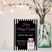 Carte BRIDE Couture Thème Party Combien de baisers jeu