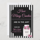 Carte BRIDE Couture Thème Party Combien de baisers jeu (Devant)