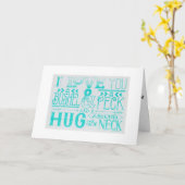 CARTE BRIDE DIT GROOM "JE T'AIME" DANS UN POÈME CUT (Fleur jaune)