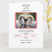 CARTE BRIDE ET GROUPE (Fleur jaune)