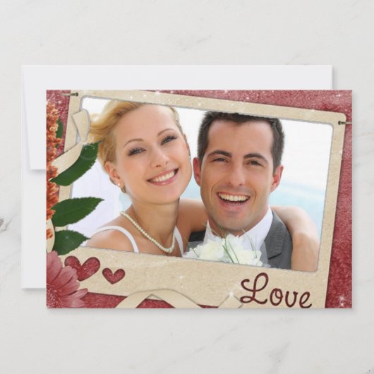 Carte Bride et pièce personnalisée (Devant)