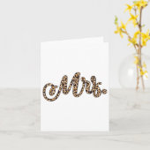 Carte Bride Groom Mme l'Empreinte de léopard Mariage Mat (Fleur jaune)