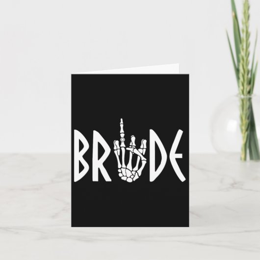 Carte Bride Groom Skeleton Mariage gothique Fiançailles (Devant)