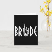 Carte Bride Groom Skeleton Mariage gothique Fiançailles (Fleur jaune)