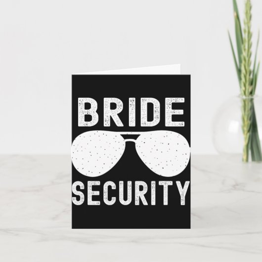 Carte Bride Sécurité Funny Mariage Bachelorette Party Su (Devant)