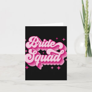 Carte Bride Squad Retro Mariage de la fête de la mariée
