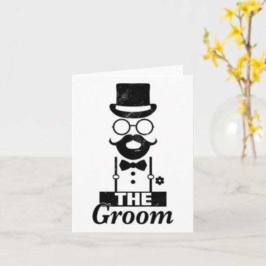 Carte Bride Squat Groom Bachelor Party (Fleur jaune)