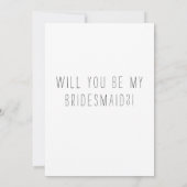 Carte Bridesmaid (Dos)