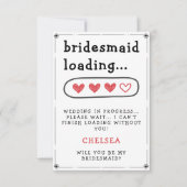 Carte Bridesmaid Chargement des coeurs Bridesmaid Propos (Devant)