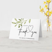 Carte Bridesmaid Merci Cadeau fête nuptiale verte (Fleur jaune)
