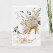 Carte Bridesmaid Request Botanical Wedding Shoe Custom (Devant)