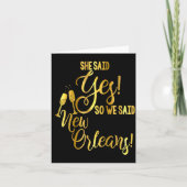 Carte Bridesmaid Shirt Bachelorette She Said Yes We New (Devant)