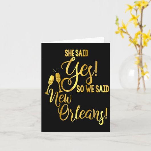 Carte Bridesmaid Shirt Bachelorette She Said Yes We New (Fleur jaune)