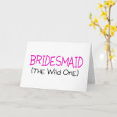 Carte Bridesmaid The Wild One (Fleur jaune)