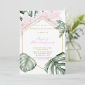 Carte Bridesservatrices florales rose tropicale Invitati (Debout devant)