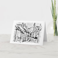 Bridge Street Bungay Suffolk pencil sketch
