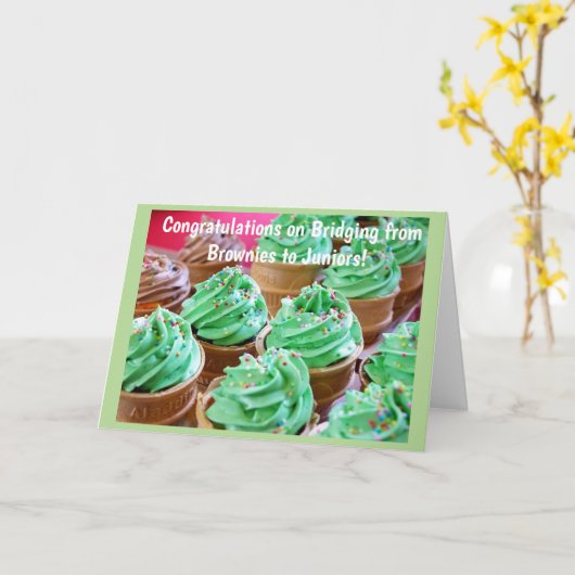 Carte Bridging fille scout (Fleur jaune)