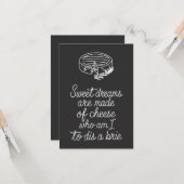 Carte Brie Cheese Lover (Devant/Arrière en situation)