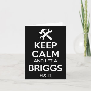 Carte Briggs Funny Nom de famille Anniversaire Famille A