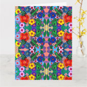 Carte Bright Abstrait Flower Art (Fleur jaune)