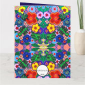 Carte Bright Abstrait Flower Art (Dos)
