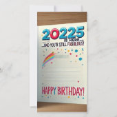 Carte "Bright and Joyful 2025 Birthday Card - Celebrate (Dos)