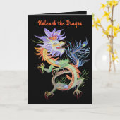 Carte Bright and Vivid Chinese Fire Dragon Cut Out (Fleur jaune)