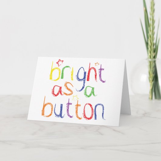 Carte Bright as a Button - Félicitations (Devant)