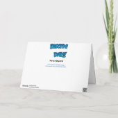 Carte Bright Blue Comic Text - Joyeux anniversaire (Dos)