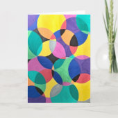 Carte Bright Bold Abstract Design Blank Grey Card (Devant)