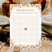 Carte Bright Bold Floral Boho Fête des mariées Bingo Jeu