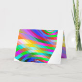 Carte Bright Bold MultiColor Stripes plié GreetingCard (Dos)