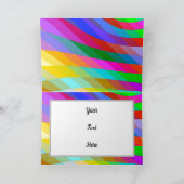Carte Bright Bold MultiColor Stripes plié GreetingCard (Intérieur)