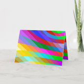 Carte Bright Bold MultiColor Stripes plié GreetingCard (Devant)