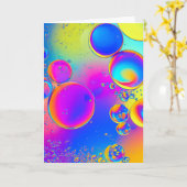 Carte Bright Bubbles Liquid Art Blank (Fleur jaune)
