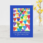 Carte Bright Bunting Félicitations pour le nouvel emploi (Fleur jaune)
