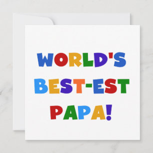 Carte Bright Colours World's Best Papa Tshirts and Gifts
