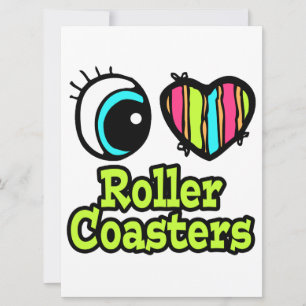 Carte Bright Eye Heart I Love Roller Dessous de verre