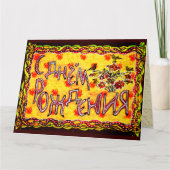Carte Bright folk art Russe Langue Joyeux anniversaire (Devant)