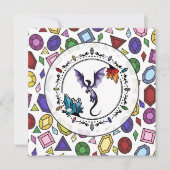 Carte Bright Imaginaire Gemstone Elegant Amethyst Dragon (Devant)