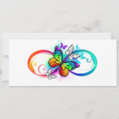 Carte Bright infinity with rainbow butterfly (Devant)