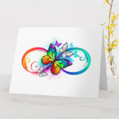 Carte Bright infinity with rainbow butterfly (Fleur jaune)