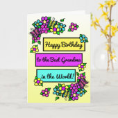 Carte Bright Pretty Whimsday pour grand-mère (Fleur jaune)