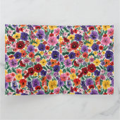Carte Bright Spring Pansies Floral Garden Pattern (Intérieur)