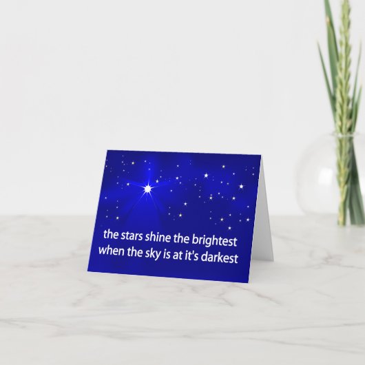 Carte Bright Stars Shine Grey (Devant)